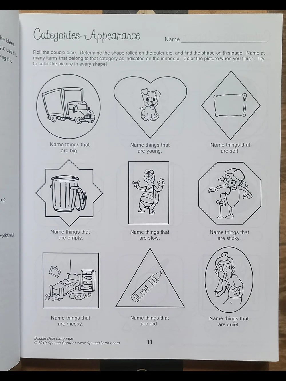Speech Therapy: Double Dice Language Interactive Language Activities